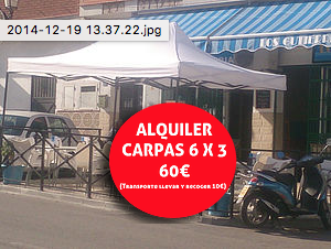 Alquiler de carpas plegables