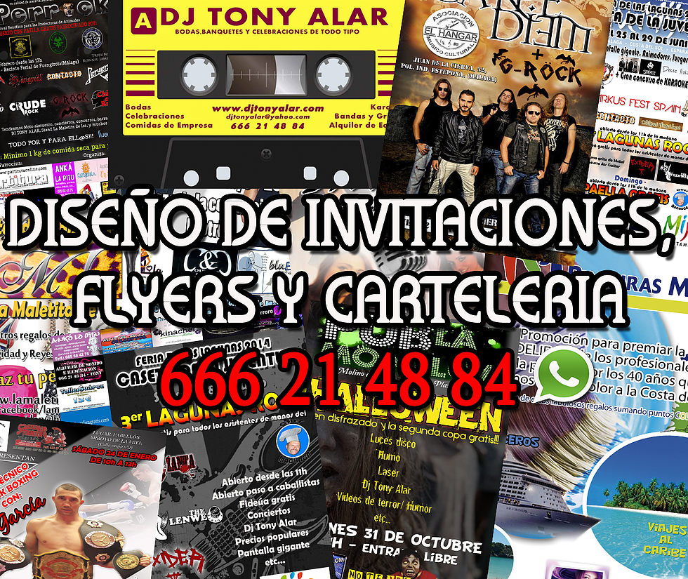 Diseño de invitaciones, flyers y carteleria